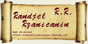 Ranđel Ržaničanin vizit kartica